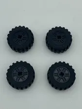 LEGO Wheels / Tires  30.4 x 14 Black Rims 92402 55982 Used