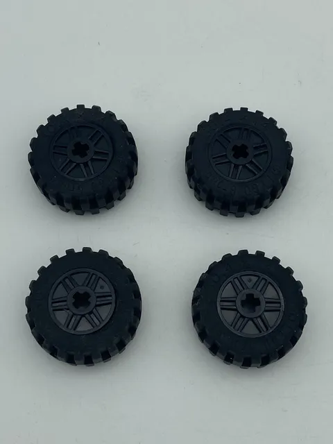 LEGO Wheels / Tires  30.4 x 14 Black Rims 92402 55982 Used