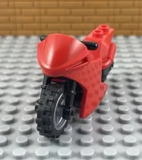 LEGO CITY RED SOLID MOTORCYLE Vehicle Minifigure Accessory