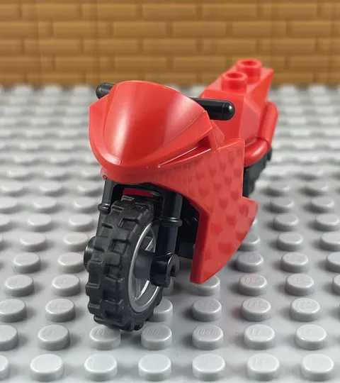LEGO CITY RED SOLID MOTORCYLE Vehicle Minifigure Accessory