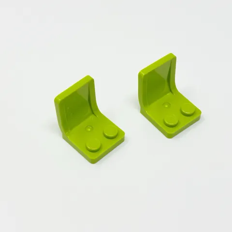 4079b LEGO Parts Minifig Utensil Seat 2x2 w/ Center Sprue Mark LIME (2)