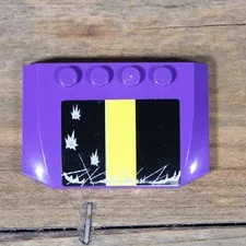 LEGO Space Police Dark Purple Wedge 4x6x2/3 Triple Curved Damage Pattern Sticker