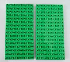 Lego Duplo Baseplate 8x16 Dark Green Lot of 2 Base Plates Replacement