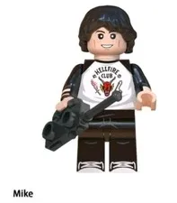 New Lego Stranger things Mike  CustomPrinted Minifigure With Black stand 