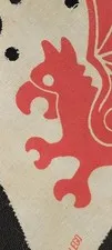 LEGO - White Cloth Sail 12 x 10 with Red Flying Dragon Pattern