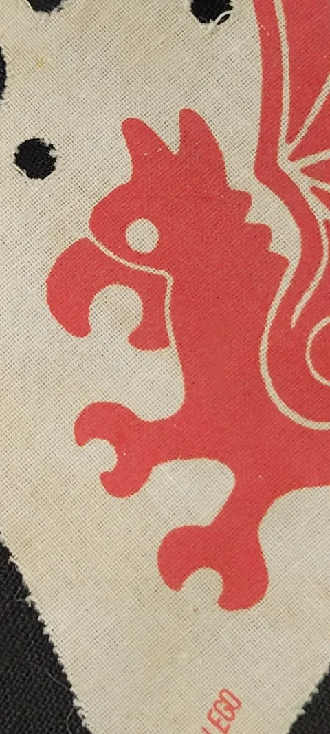 LEGO - White Cloth Sail 12 x 10 with Red Flying Dragon Pattern