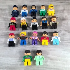 LEGO Duplo Toy Lot Of 17 Action Figures Police , Drivers and more