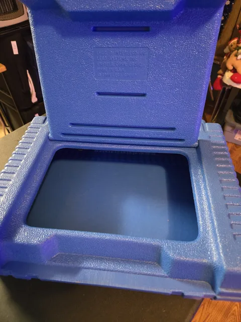 Vintage 1983 Hard Blue Plastic LEGO Carrying Storage Case Box Bin Tote
