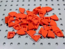 LEGO Lot of 40 Red 1x1 Round Corner Smooth Tiles Plates BT