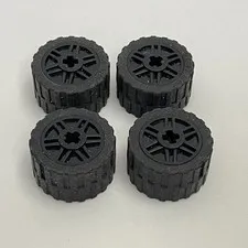 Lego 55982 24341 Wheel Rim Black Replacement Part Piece Lot of 4