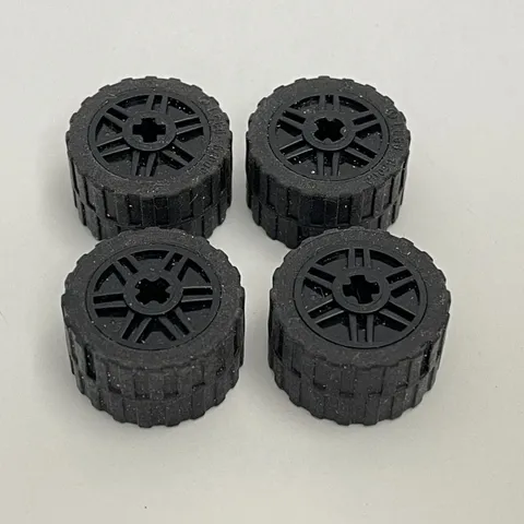 Lego 55982 24341 Wheel Rim Black Replacement Part Piece Lot of 4