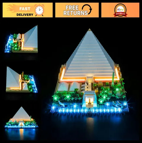 LED Lighting Kit for LEGO Great Pyramid of Giza 21058 - Compatible with Architec