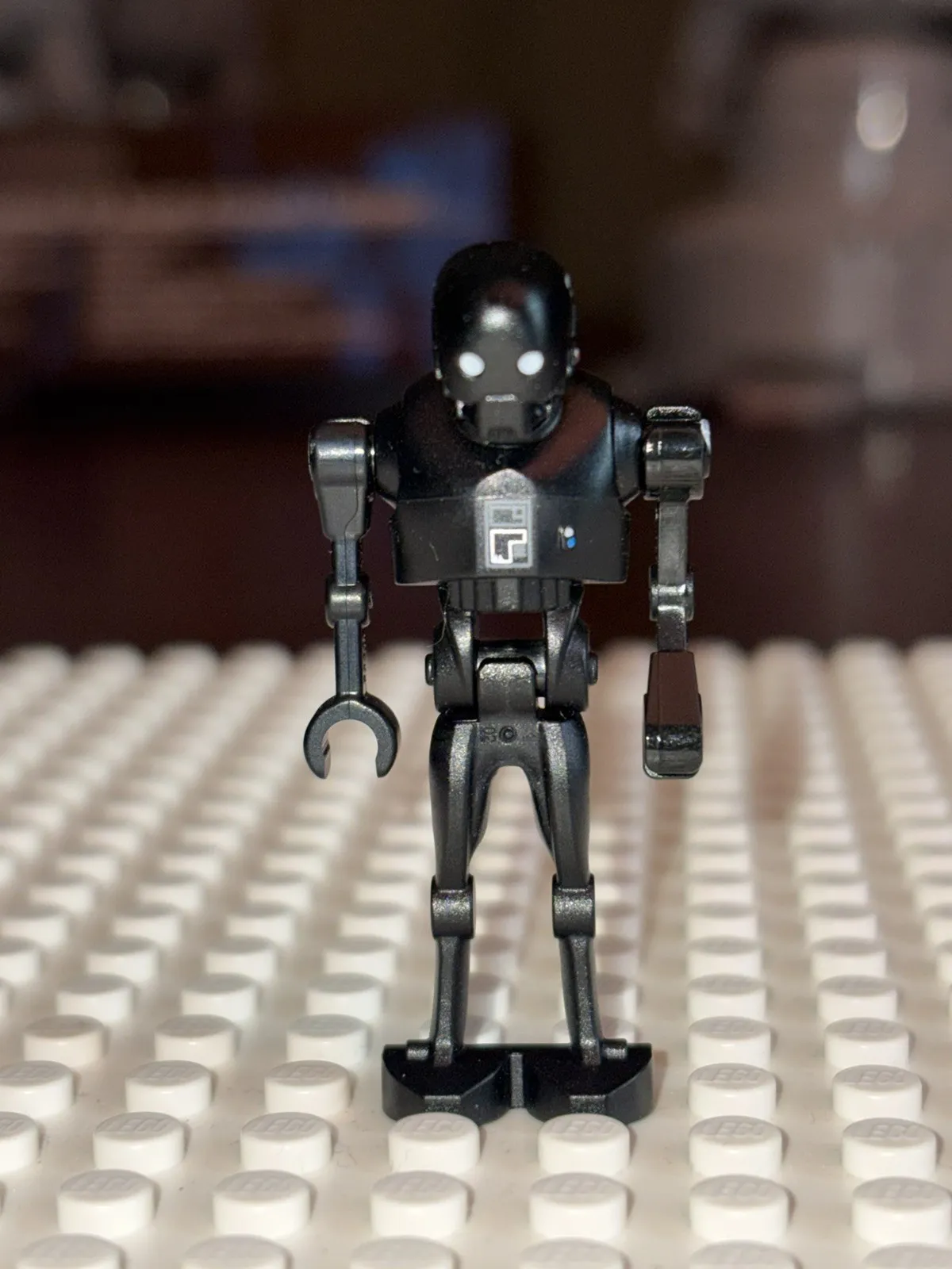 LEGO Star Wars K-2SO Droid - Dark Bluish Gray and Silver Chest Panel SW0782 Rare