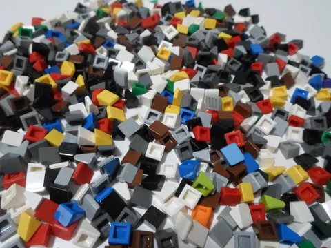 Lego 30 DEGREE 1x1x2/3 MIXED COLORS slope 600 PIECES PART # 54200