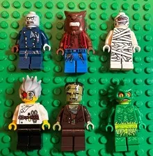 Lego Monster Fighters Minifigure Lot of 6 **All DAMAGED Frankenstein Werewolf