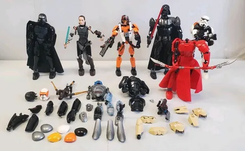 LEGO Star Wars Buildable Figures Lot Darth Vader Rey  Parts Pieces 