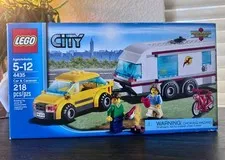 Lego CITY 4435 ~ CAR AND CARAVAN ~ Retired sealed camper Bicycle Camp Fire