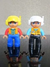 Lego Duplo Construction Worker Action Figures Helmet Headset