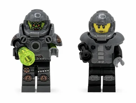 LEGO Series Galaxy Trooper and Alien Avenger Minifigures Collectible w/ Weapons