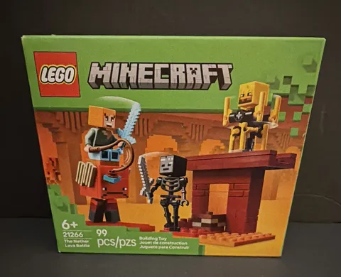 NEW LEGO Minecraft: The Nether Lava Battle (21266) 99pc Set w/Alex, Blaze