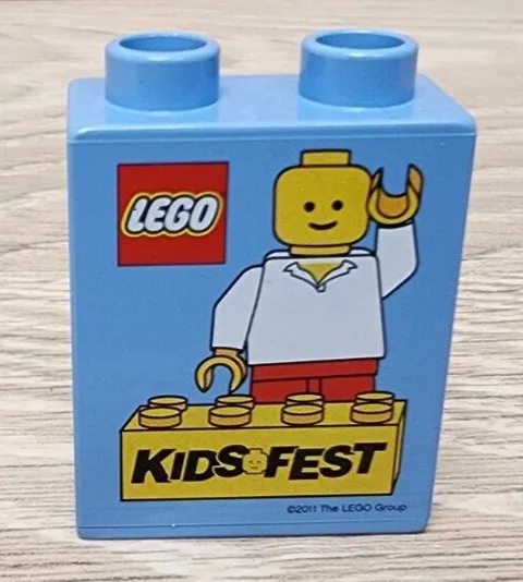 Lego Kids Fest 2011 Medium Duplo Blue Brick Promotional Souvenir Commemorative