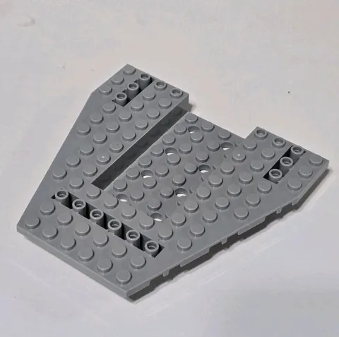 Lego 12x12x1 1/3 Vehicle Base 8x4 Recessed Center 8 Holes Light Bluish Gray 