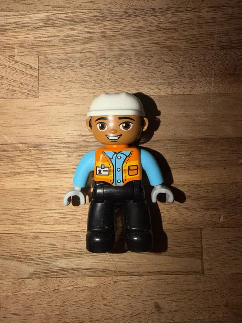 Lego Duplo 10991 Truck & Excavator Driver Construction Worker 2.75” 