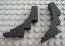 LEGO Lot of 2 Black 1x5x4 Inverted Arch Brick Parts
