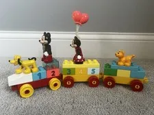Lego Duplo Mickey And Minnie Counting Train Celebration Pluto Balloon Building
