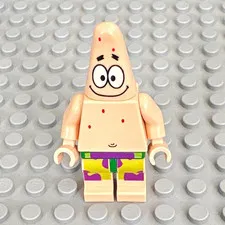 LEGO SpongeBob SquarePants Patrick Minifigure Smiling  3827 bob002 Star