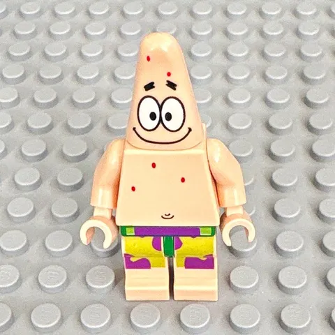 LEGO SpongeBob SquarePants Patrick Minifigure Smiling  3827 bob002 Star