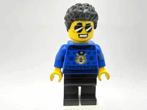 LEGO CITY POLICE Part cty1207 - Duke DeTain, blue sweater, black legs