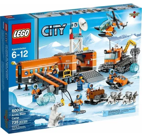 LEGO CITY Arctic 60036 Arctic Base Camp RETIRED 100% Complete Set/Polar Bear/Dog