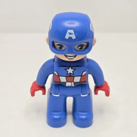 LEGO Duplo - Captain  America Figure Superhero MARVEL - Mini Figure - HTF EUC