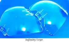 2 LEGO Transparent Windscreen Quarter Dome with Handles Botanical Garden 87375