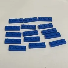 Lego 3623 Blue Replacement Parts Pieces Lot of 15