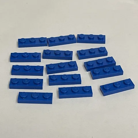 Lego 3623 Blue Replacement Parts Pieces Lot of 15