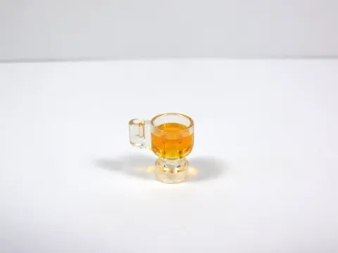 LEGO Trans Clear Cup Mug w/ Orange Liquid Food Accessory Minifig S3