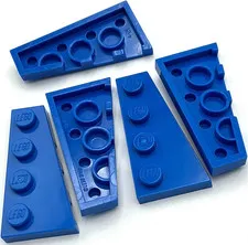 Lego 5 New Blue Wedge Plates 4 x 2 Right Parts