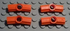 LEGO Technic Connector 2x Cross Hole 1x Plug Pin Hole Dark Orange 4 Pieces