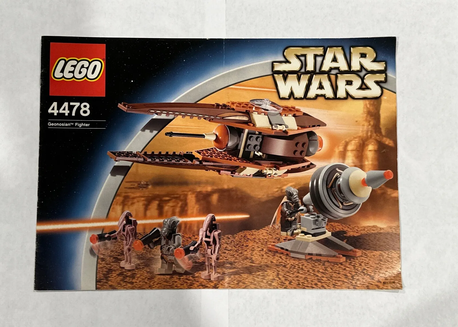[ Instruction Manual ONLY ] Lego 4478 Star Wars Geonosian Fighter