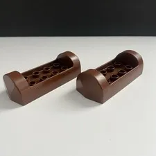 2 Lego Duplo Brown 2 x 6 Canoe Boats 2604 2803 2605 9194 9195 2827 Dino Set