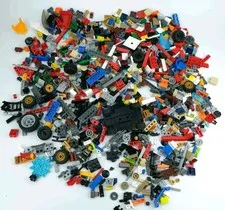 Lego Bundle 660g Mixed Bricks Parts Technic Wheels Figures Spares
