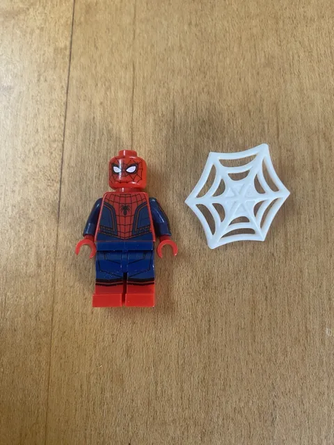 Lego Spider-Man - Black Web Pattern, Red Torso Large Vest, Red Boots Minifigure