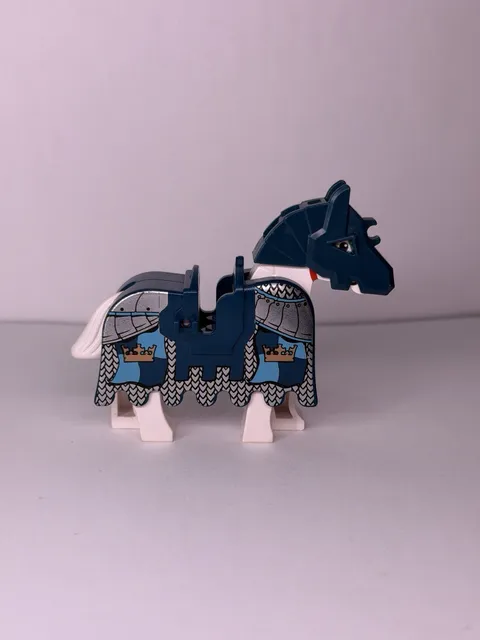 LEGO Castle Fantasy Era Crown Knight Horse w/ Blue & Silver Barding