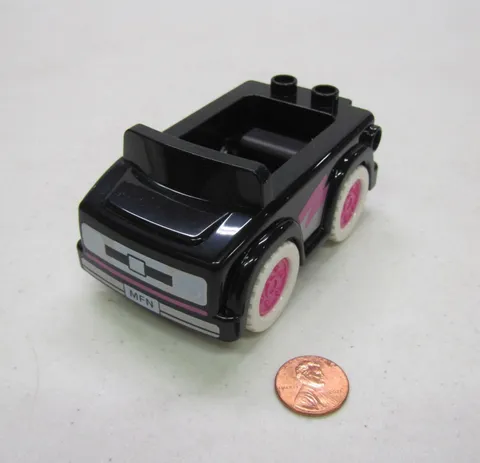 Lego Duplo Black Car Vehicle Bluey Purple Pink Hubcaps for Muffin