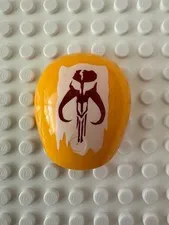 LEGO Large Figure Armor Round w Dark Red SW Mandalorian Insignia 21560pb05