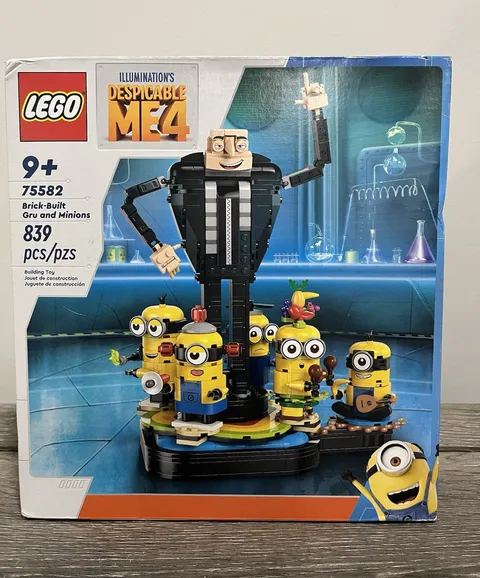 LEGO Brick-Built Gru and Minions 75582 Complete Set 839 pcs 9+ Despicable Me 4