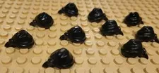 LEGO x 10 Black Minifigure, Headgear Hat, Cloth Wrap / Bandana with Single Tail