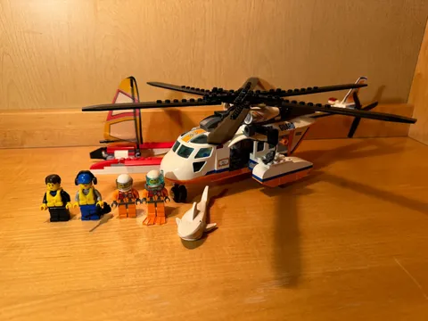 Lego 60013 Coast Guard Helicopter Used 100% Complete with Instructions